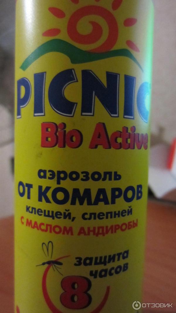 Спрей от комаров, клещей, слепней Picnic Bio Active с маслом андиробы фото