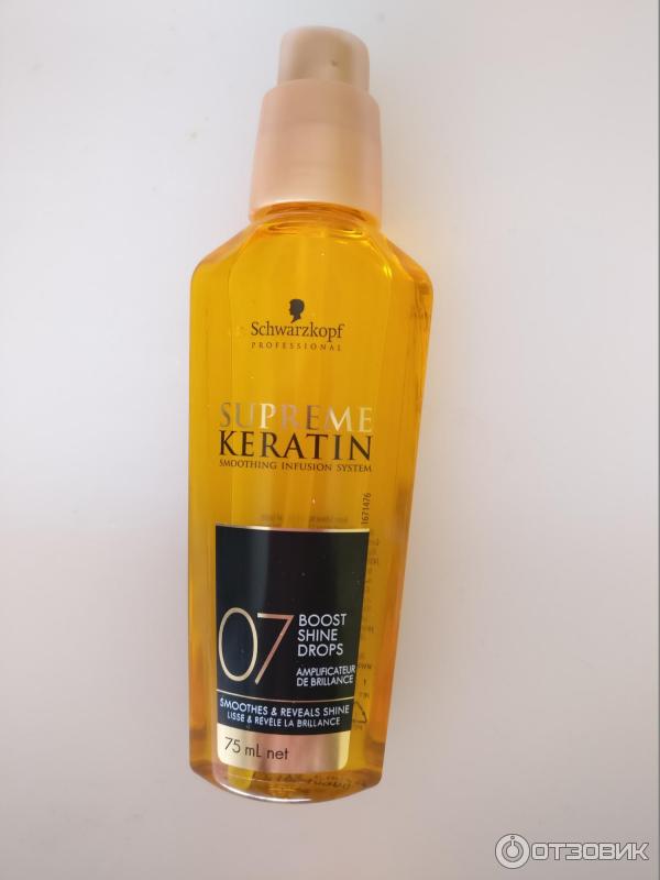 Сыворотка для волос Schwarzkopf Professional Supreme Keratin Boost Shine Drops Serum