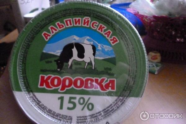 Сметанный продукт Альпийская коровка фото