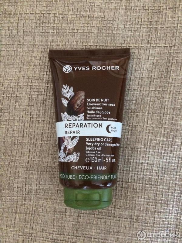 Ночная маска для восстановления волос Yves Rocher с жожоба фото