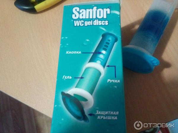 Гелевый очиститель унитаза Sanfor WC Gel Discs фото