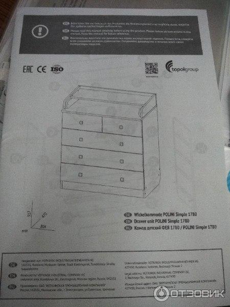 Пеленальный комод сборка инструкция