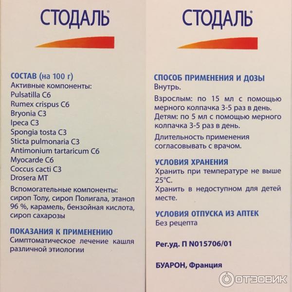 Стодаль до или после еды детям