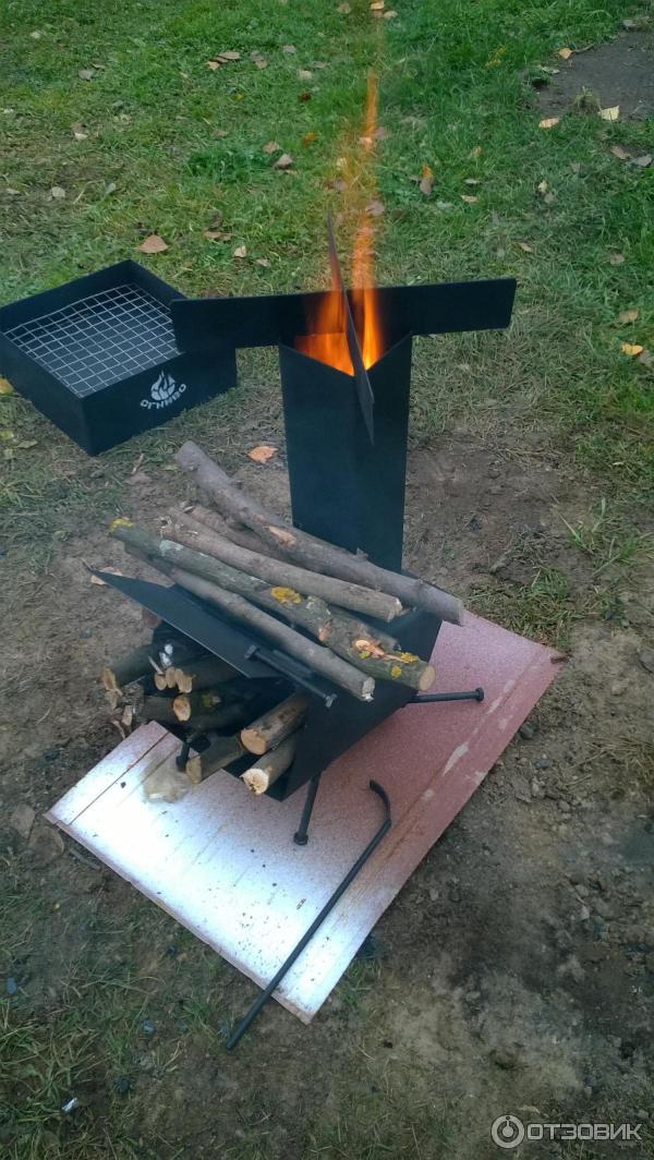 Реактивная печь ракета в действии(rocket stove)