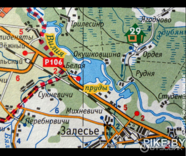Карта водоемов в житковичи