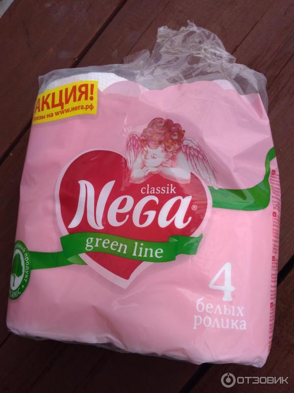 Туалетная бумага Nega Classik green line фото