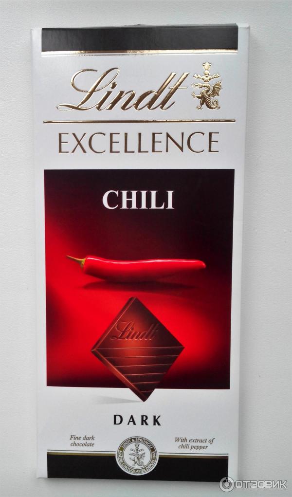 Шоколад Lindt Excellence Dark Chili фото