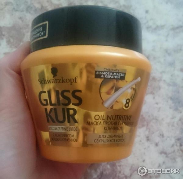 Питательная маска против секущихся кончиков волос Gliss kur Oil Nutritive фото