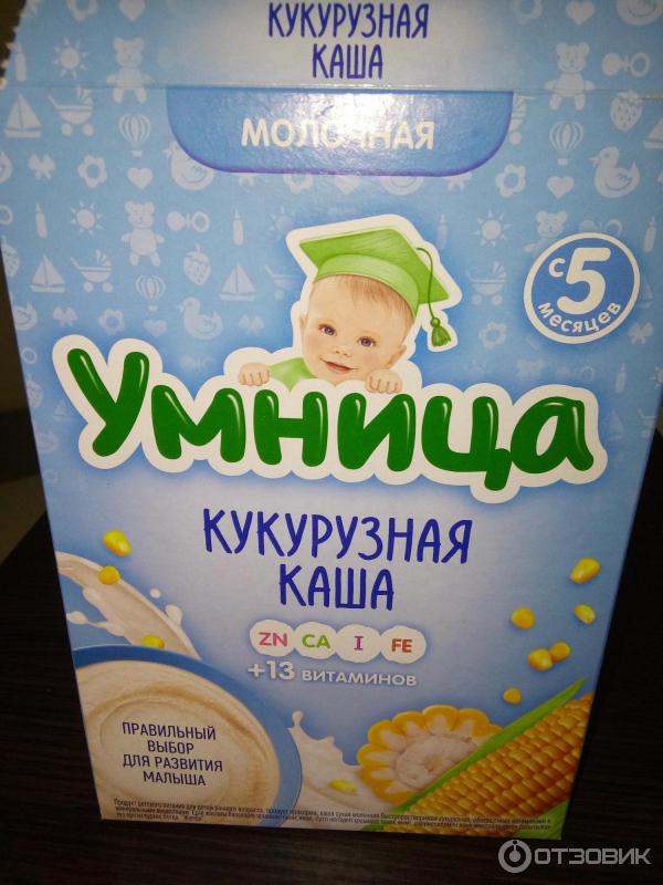 Каша молочная Умница кукурузная фото