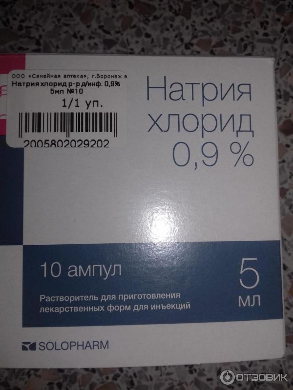 Раствор Solopharm Натрия хлорид 0.9 % фото