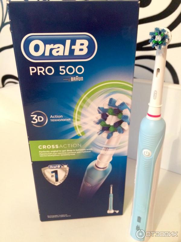 Электрическая зубная щетка Oral-B Pro 500 CrossAction фото