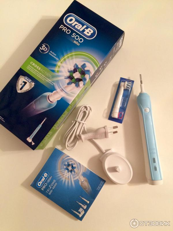 Электрическая зубная щетка Oral-B Pro 500 CrossAction фото