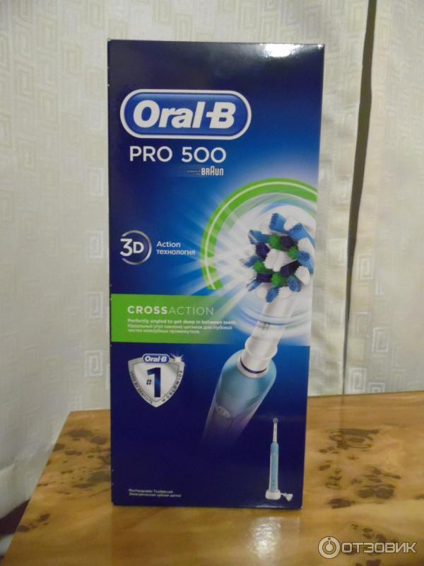 Электрическая зубная щетка Oral-B Pro 500 CrossAction фото