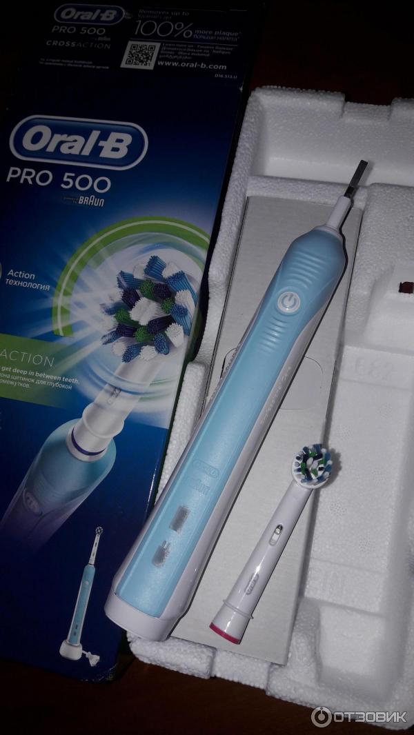 Электрическая зубная щетка Oral-B Pro 500 CrossAction фото