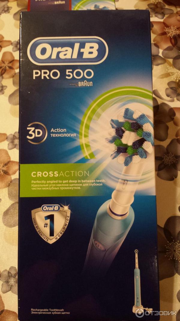 Электрическая зубная щетка Oral-B Pro 500 CrossAction фото