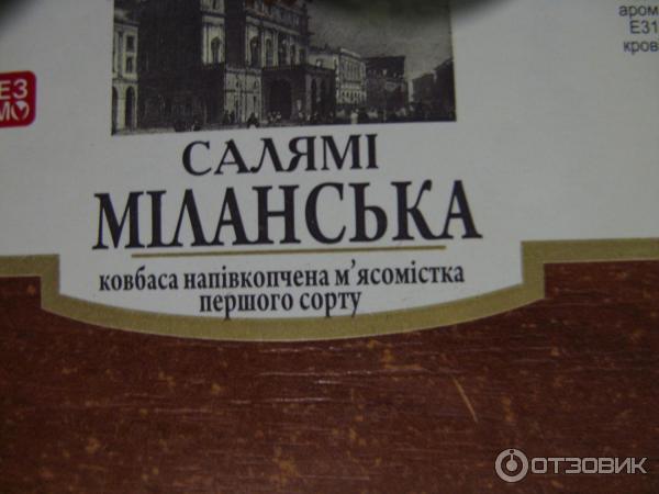 Колбаса полукопченая Салтовский мясокомбинат Салями Миланская фото