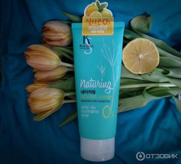 Маска для кожи головы Kerasys Naturing Refreshing Scalp & Hair Pack фото