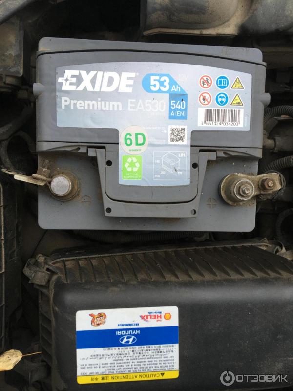 Аккумулятор Exide Premium EA530 12V 53Ah 540A