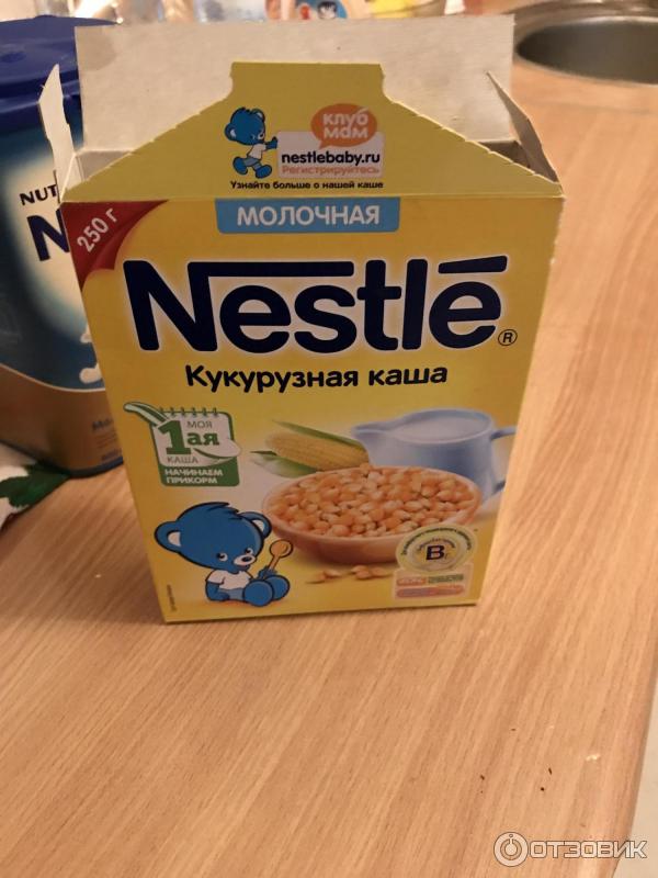 Молочная кукурузная каша Nestle фото