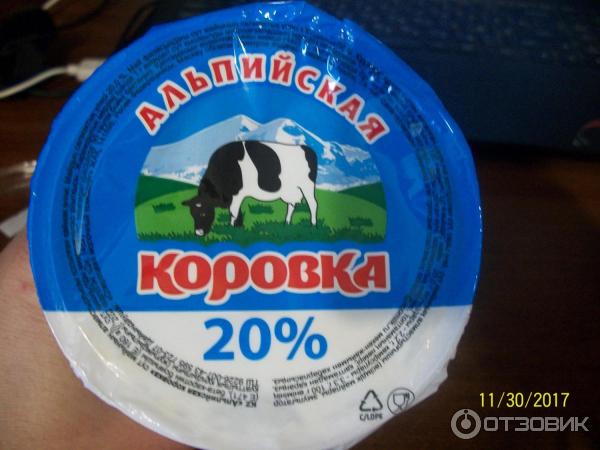 Сметанный продукт Альпийская коровка фото