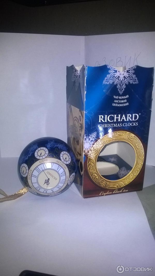 Чай черный цейлонский листовой Richard christmas clocks фото