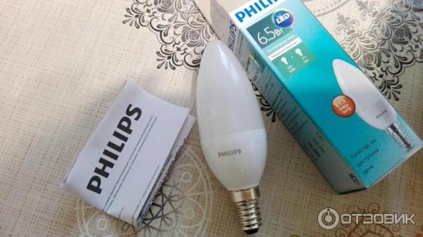 Светодиодная лампа Philips 6.5 Вт фото