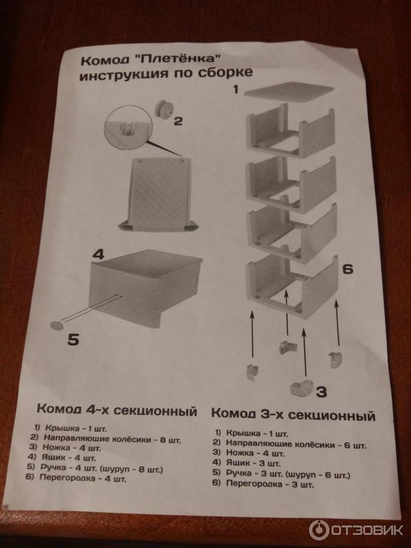 Как разобрать пластмассовый комод