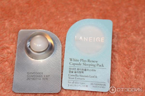 Капсульная ночная маска для лица Laneige White Plus Renew Capsule Sleeping Pack фото