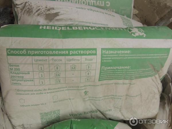 Пропорции цемент с пуццоланой