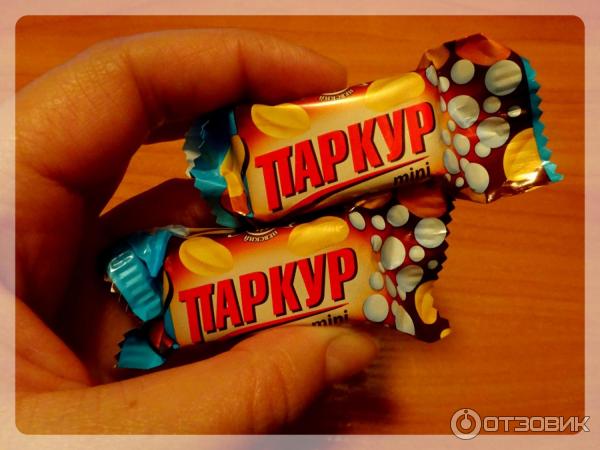 Паркур mini - карамель с арахисом и воздушным рисом фото