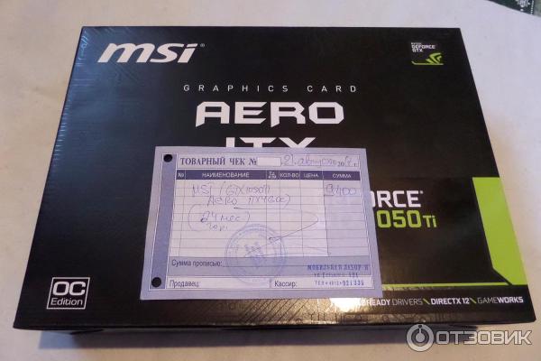 Отзыв о Видеокарта MSI GeForce GTX1050 Ti AERO ITX 4G OC | Компактная и ...