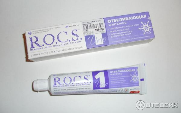 Зубная паста R.O.C.S. Uno Whitening фото