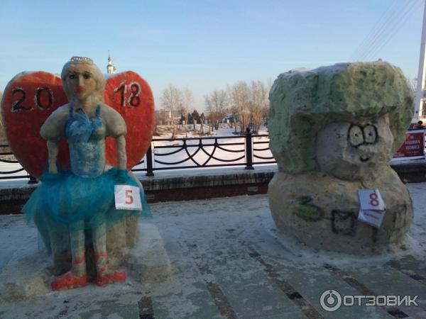 Битва снеговиков на набережной Тюмень