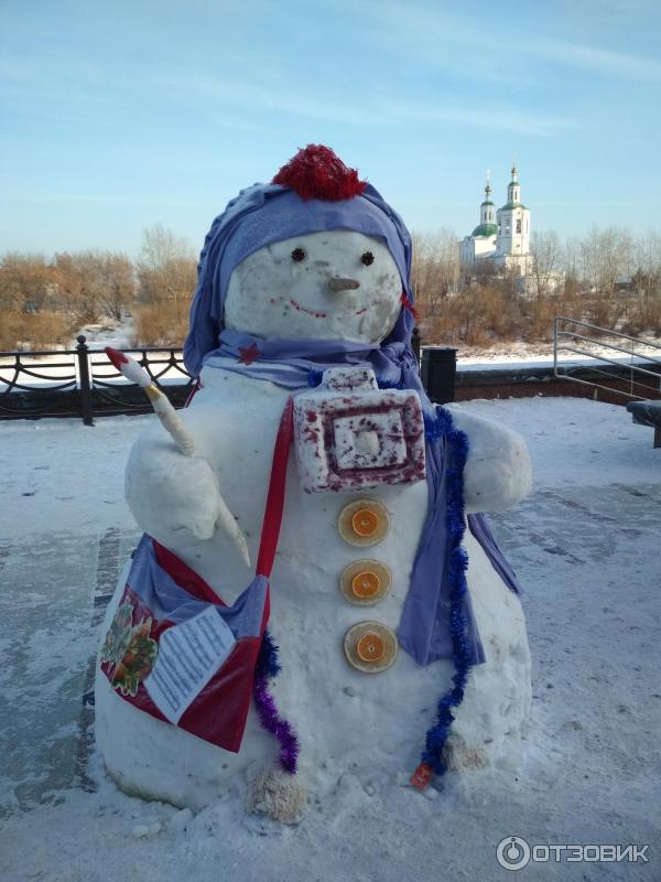Битва снеговиков на набережной Тюмень