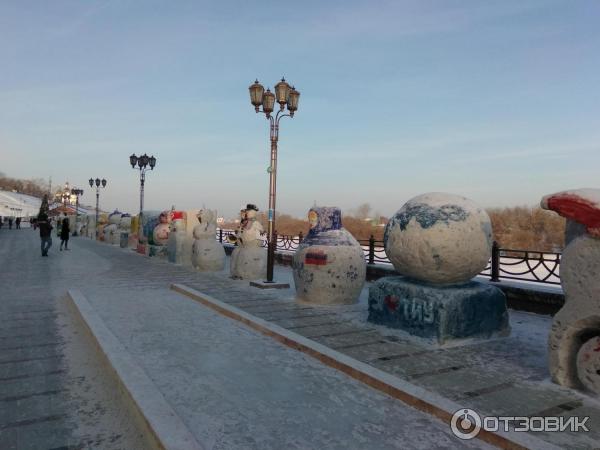 Битва снеговиков на набережной Тюмень