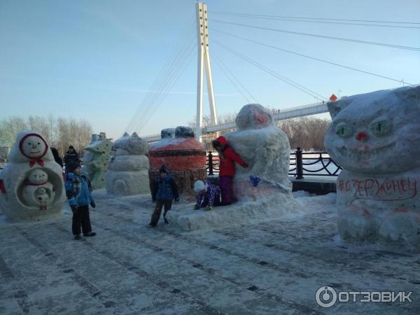 Битва снеговиков на набережной Тюмень