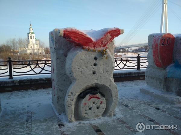 Битва снеговиков на набережной Тюмень