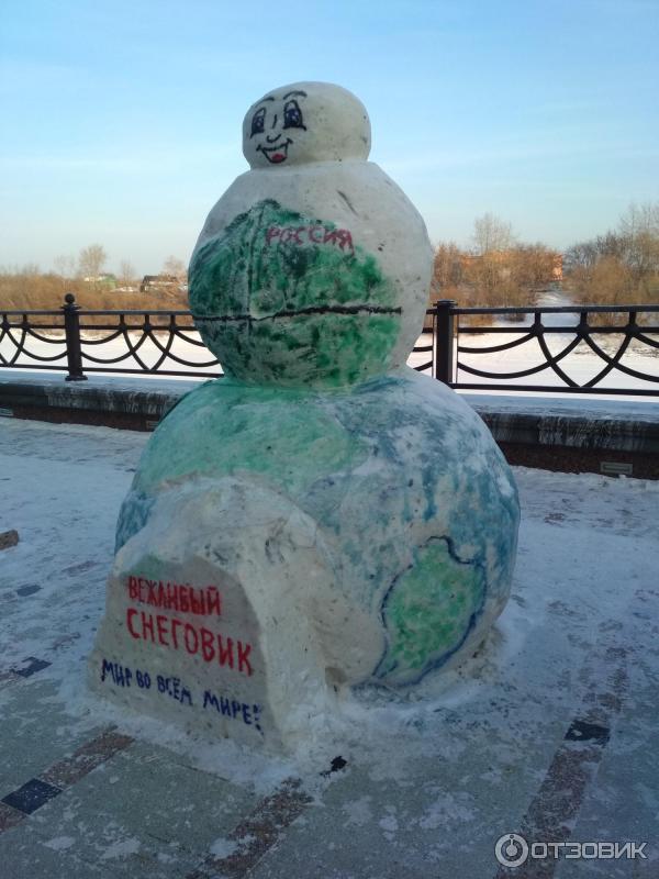 Битва снеговиков на набережной Тюмень
