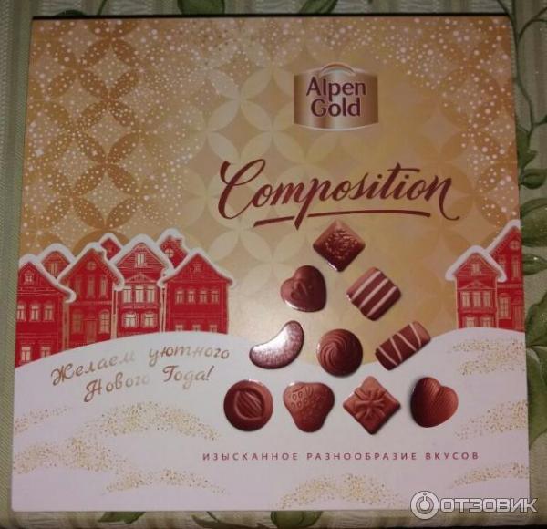 Ассорти конфет Alpen Gold Composition из молочного и темного шоколада фото