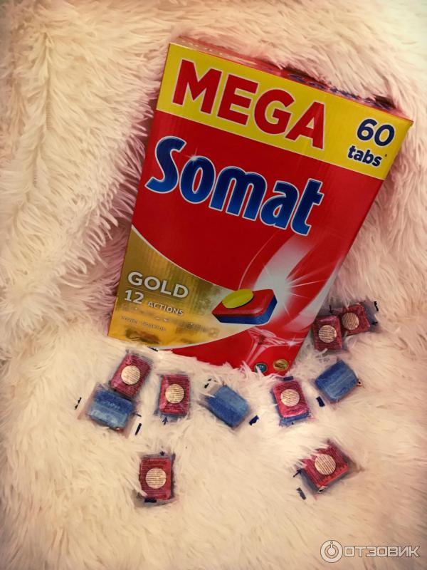 Таблетки для посудомойки Somat gold фото